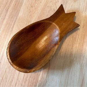 Wooded Pineapple Ring Dish Vintage